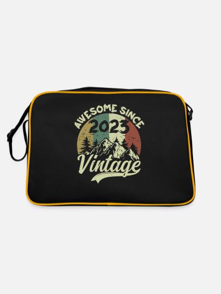 Millésime 2023 Cadeau D'anniversaire 2023 - Sac Retro - noir/or - Dos