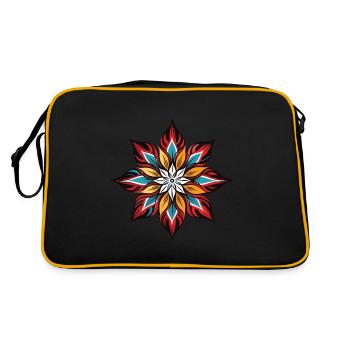 Symbole de givre Étoile de neige Hiver - Sac Retro - noir/or - Dos