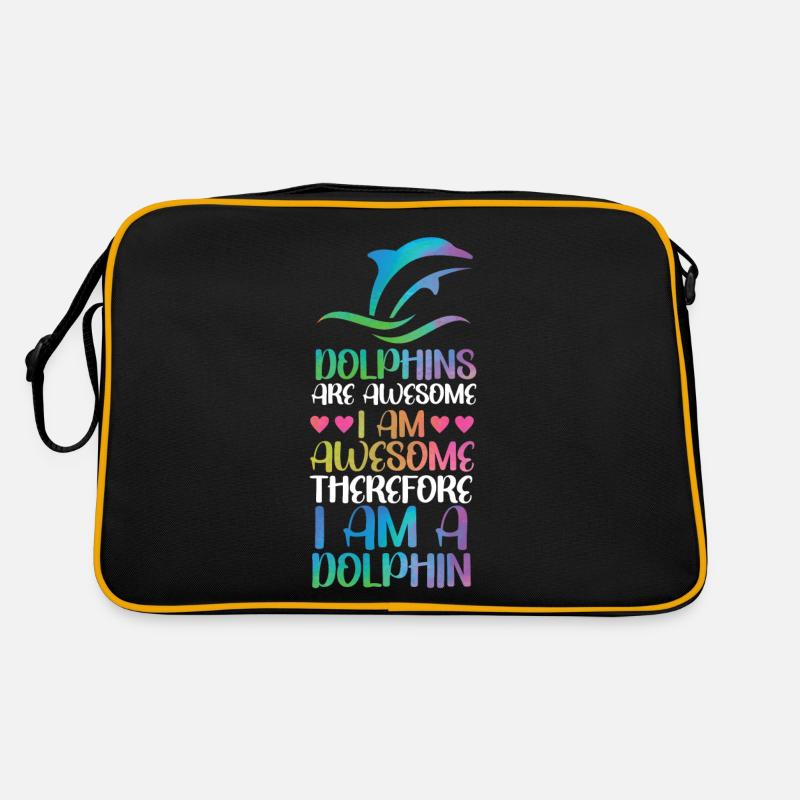 Dauphin aquarelle dauphins sont Sac Retro