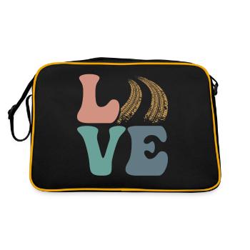 Driften Auto-Rennen Rennfahrer Drifter - Retro Tasche - Schwarz/Gold - Hinten