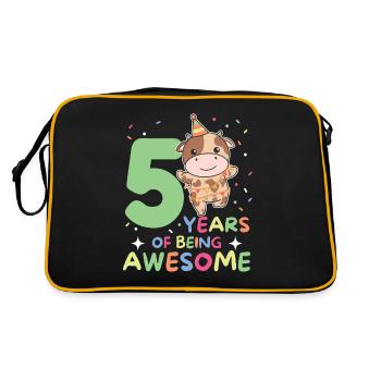 Vache pour les enfants de 5 ans - Sac Retro - noir/or - Dos