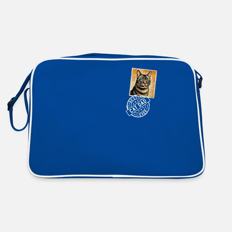 Katzen Papa Katze Katzenstempel Katzenväter Retro Tasche