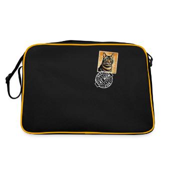 Chat Maman Chat Chat Timbre Chat Mamans - Sac Retro - noir/or - Dos