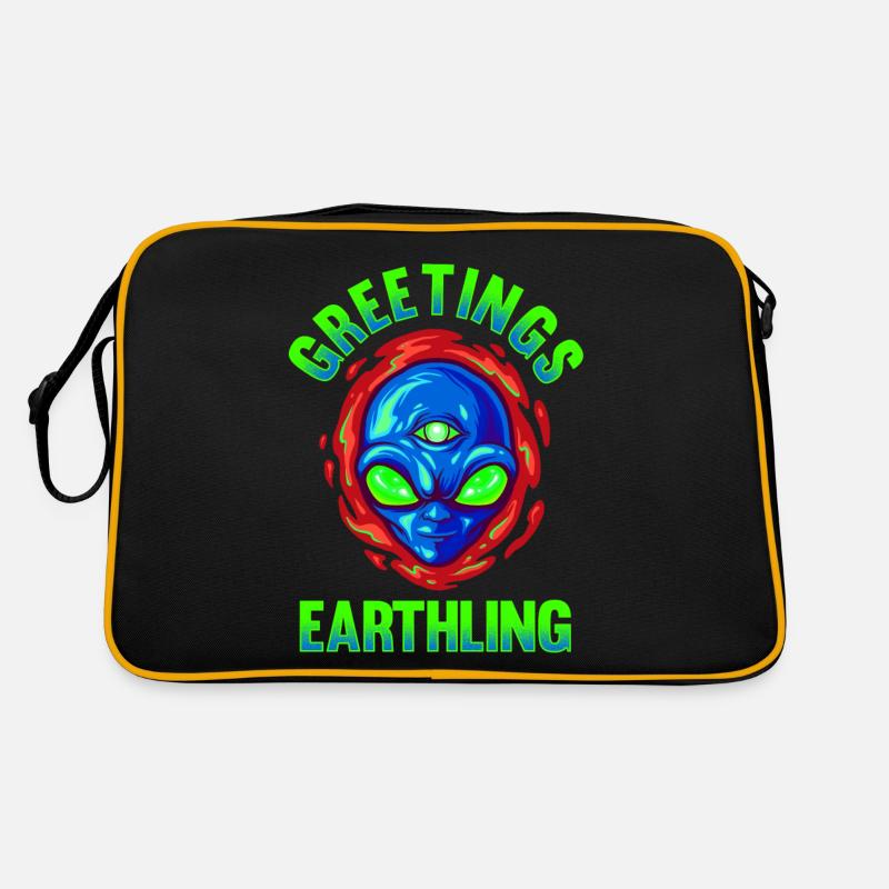 Alien, UFO, UAP, Space, Weltraum Flugobjekt Retro Tasche
