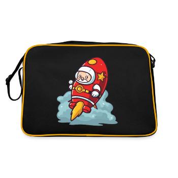 Père Noël Fusée Père Noël Noël - Sac Retro - noir/or - Dos