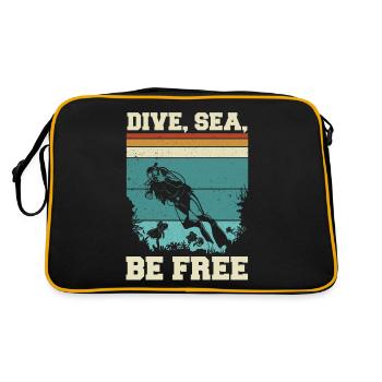Plongée sous-marine, Plongée sous-marine, Vacances en mer - Sac Retro - noir/or - Dos