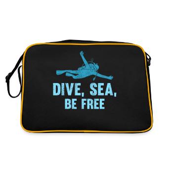Plongée sous-marine, Plongée sous-marine, Vacances en mer - Sac Retro - noir/or - Dos