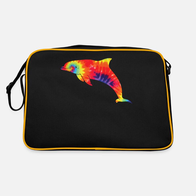 Dolphin Tie Dye Retro Tasche
