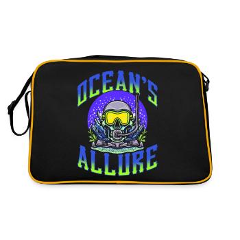Plongée sous-marine, Plongée sous-marine, Vacances en mer - Sac Retro - noir/or - Dos
