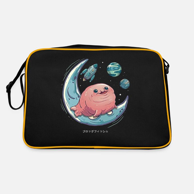 Kawaii Blobfish Space Planets Retro Bag