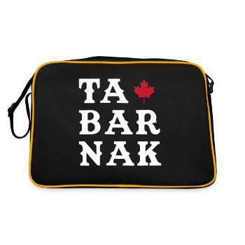 Tabarnak Je Me Barre Au Canada Feuille D'érable - Sac Retro - noir/or - Dos
