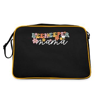 Maman apicole groovy - Sac Retro - noir/or - Dos