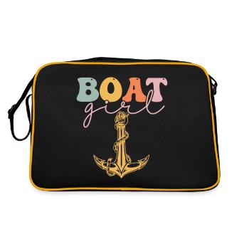 Groovy Female Boater Boating Girl - Retro Bag - black/gold - Back