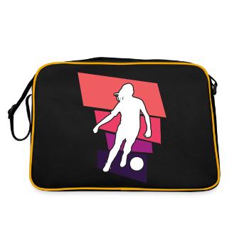 Soccer féminin, Football féminin, Football féminin - Sac Retro - noir/or - Dos