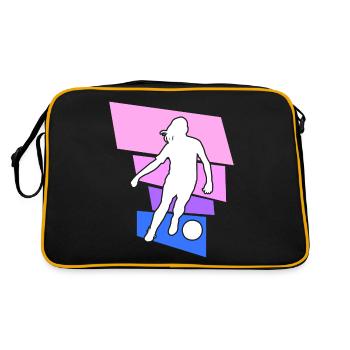 Soccer féminin, Football féminin, Football féminin - Sac Retro - noir/or - Dos