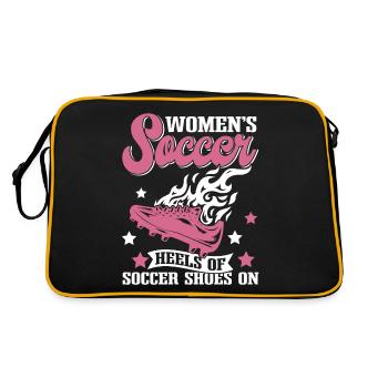 Soccer féminin, Football féminin, Football féminin - Sac Retro - noir/or - Dos