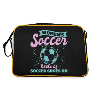 Soccer féminin, Football féminin, Football féminin - Sac Retro - noir/or - Dos