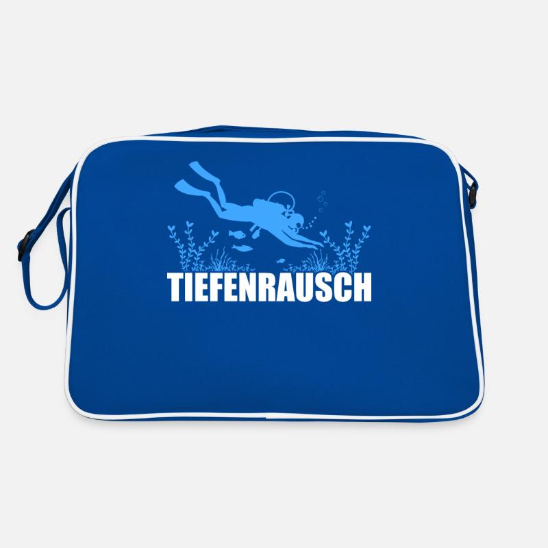 Tauchen, Gerätetauchen, Urlaub Meer Taucher Retro Tasche