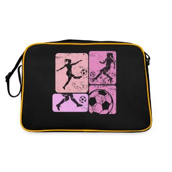 Soccer féminin, Football féminin, Football féminin - Sac Retro - noir/or - Dos