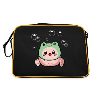 Chapeau de grenouille Kawaii Cottagecore Blobfish - Sac Retro - noir/or - Dos