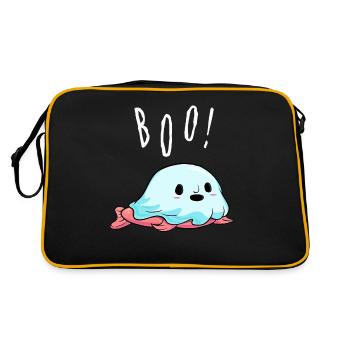Kawaii Halloween Blobfish Fantôme - Sac Retro - noir/or - Dos
