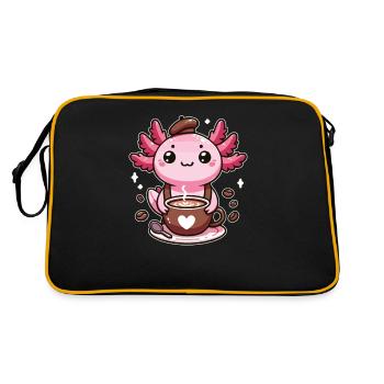Coffee Beans with Coffee Axolotl French - Retro Bag - black/gold - Back