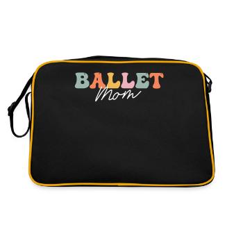 Groovy Ballerina Balletttänzerin - Retro Tasche - Schwarz/Gold - Hinten