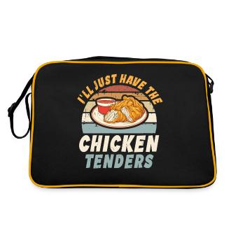I'll Just Have The Chicken Tenders Funny - Retro Bag - black/gold - Back