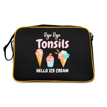Bye Bye Tonsils Hello Ice Cream - Sac Retro - noir/or - Dos