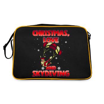Parachutisme Amour de Noël et parachutisme - Sac Retro - noir/or - Dos