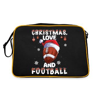 Amour de Noël de l’équipe de joueur de football universitaire - Sac Retro - noir/or - Dos