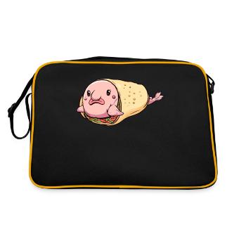 Burrito amusant au poisson Blob - Sac Retro - noir/or - Dos