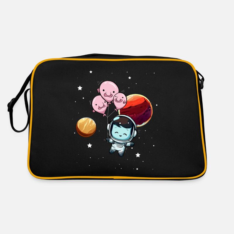 Blobfish Space Astronaut Planet Retro Bag