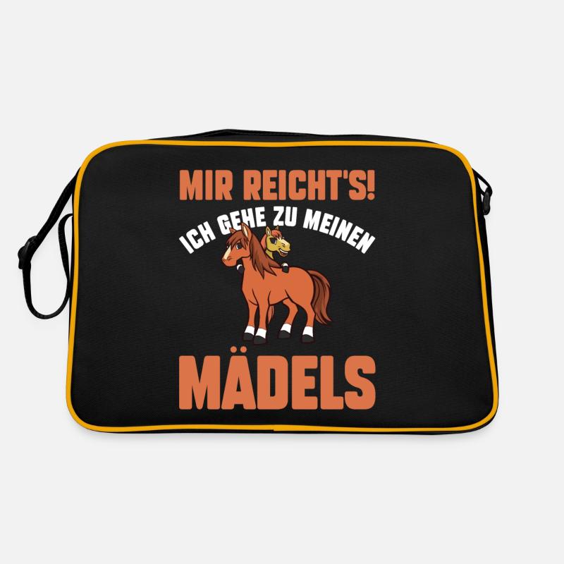 Pferd Reiten Bauernhof Bauer Pferdebesitzer Pferde Retro Tasche