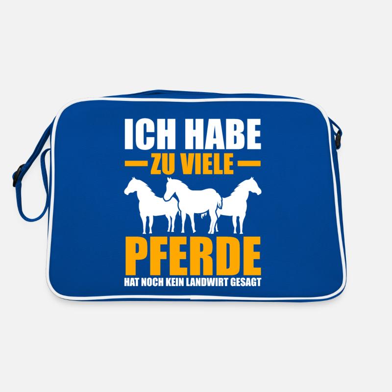 Pferd Reiten Bauernhof Bauer Pferdebesitzer Pferde Retro Tasche