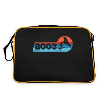 Wingfoil Surfer Birthday Vintage 2003 Born - Retro Bag - black/gold - Back