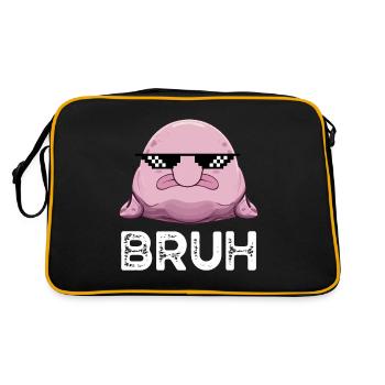 Blobfish Pixel-Sonnenbrille - Retro Tasche - Schwarz/Gold - Hinten