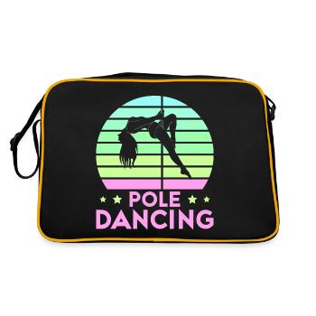 Pole dance danseuse, pole dance, pole dance - Sac Retro - noir/or - Dos