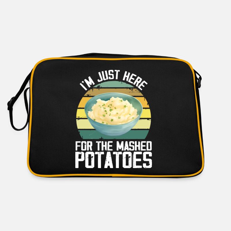 I'm Just Here For The Mashed Potatoes Funny Gag Sac Retro