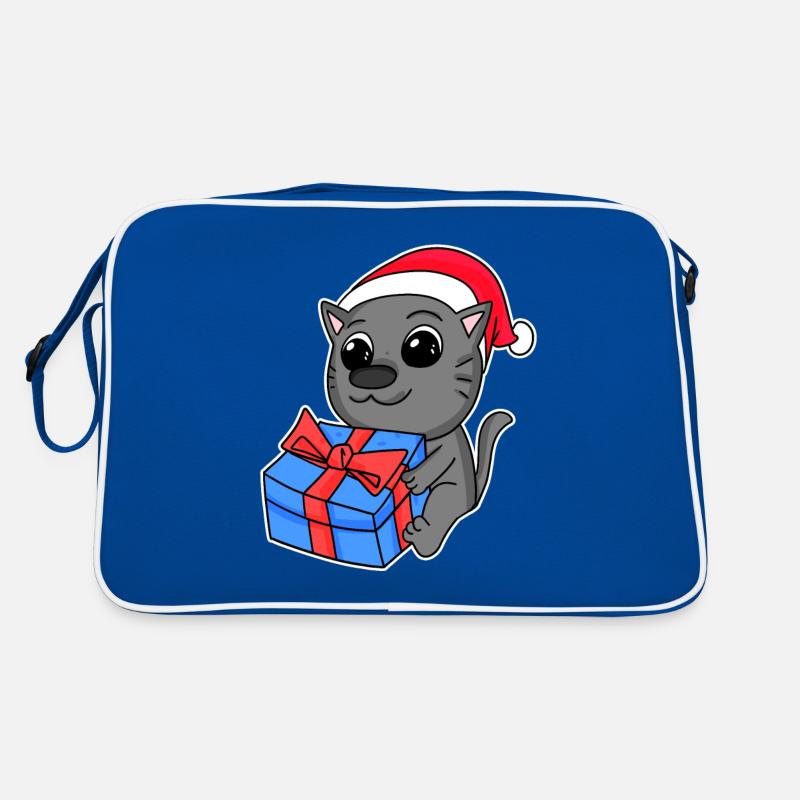 Chat Noël Sac Retro