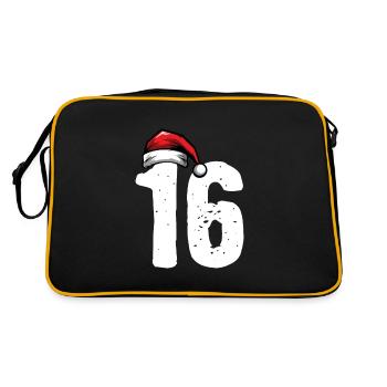 16 Number Christmas - Retro Bag - black/gold - Back