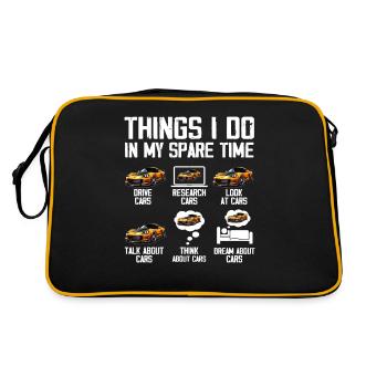 6 Things I Do In My Spare Time Car Enthusiast Cars - Sac Retro - noir/or - Dos
