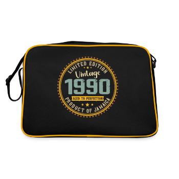 Vintage 1990 Cadeau D’anniversaire 1990 - Sac Retro - noir/or - Dos