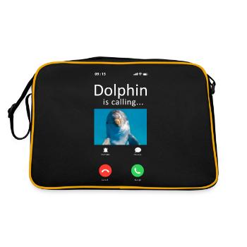 Dolphin Phone Display Dolphin Est - Sac Retro - noir/or - Dos
