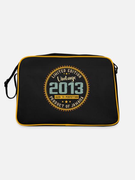 Vintage 2013 Birthday Gift 2013 - Retro Bag - black/gold - Back
