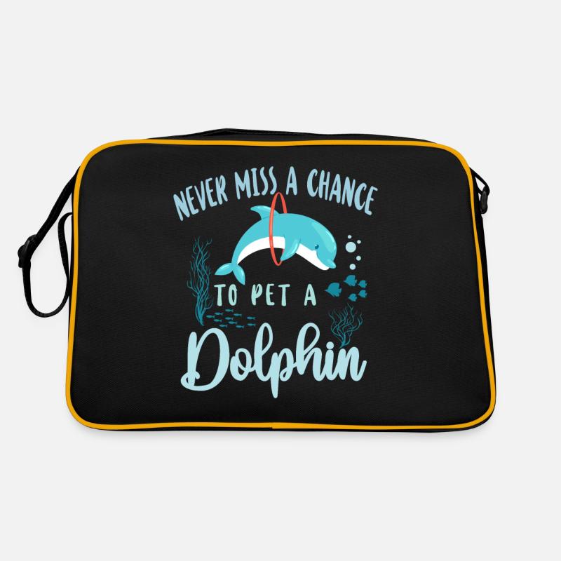 Dolphin Never Miss A Chance To Pet Retro Bag