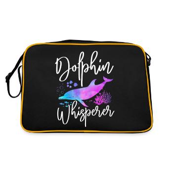 Dolphin Dolphin Whisperer - Retro Tasche - Schwarz/Gold - Hinten