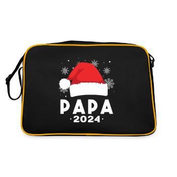 Futur papa 2024 Cadeau de Noël - Sac Retro - noir/or - Dos