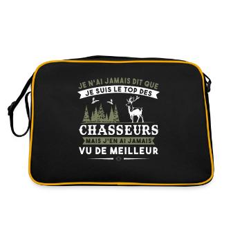 Chasse Pour Homme Cerf Cadeau Chasse Hommes - Sac Retro - noir/or - Dos