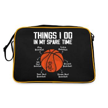 Things I Do In My Spare Time Funny Basketball - Sac Retro - noir/or - Dos
